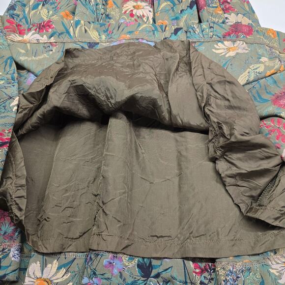 Vintage Geiger Pleated Floral Skirt Light-Weight Wool UK 42 US 12 - Picture 9 of 11